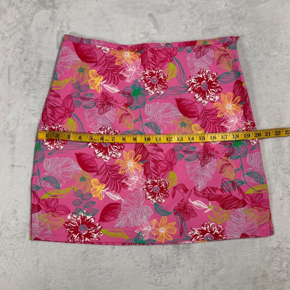 Y2K NWT Kim Rogers Pink Floral Skirt Skort 8 Mall Girl Tropical Golf Tennis VTG - Picture 10 of 11